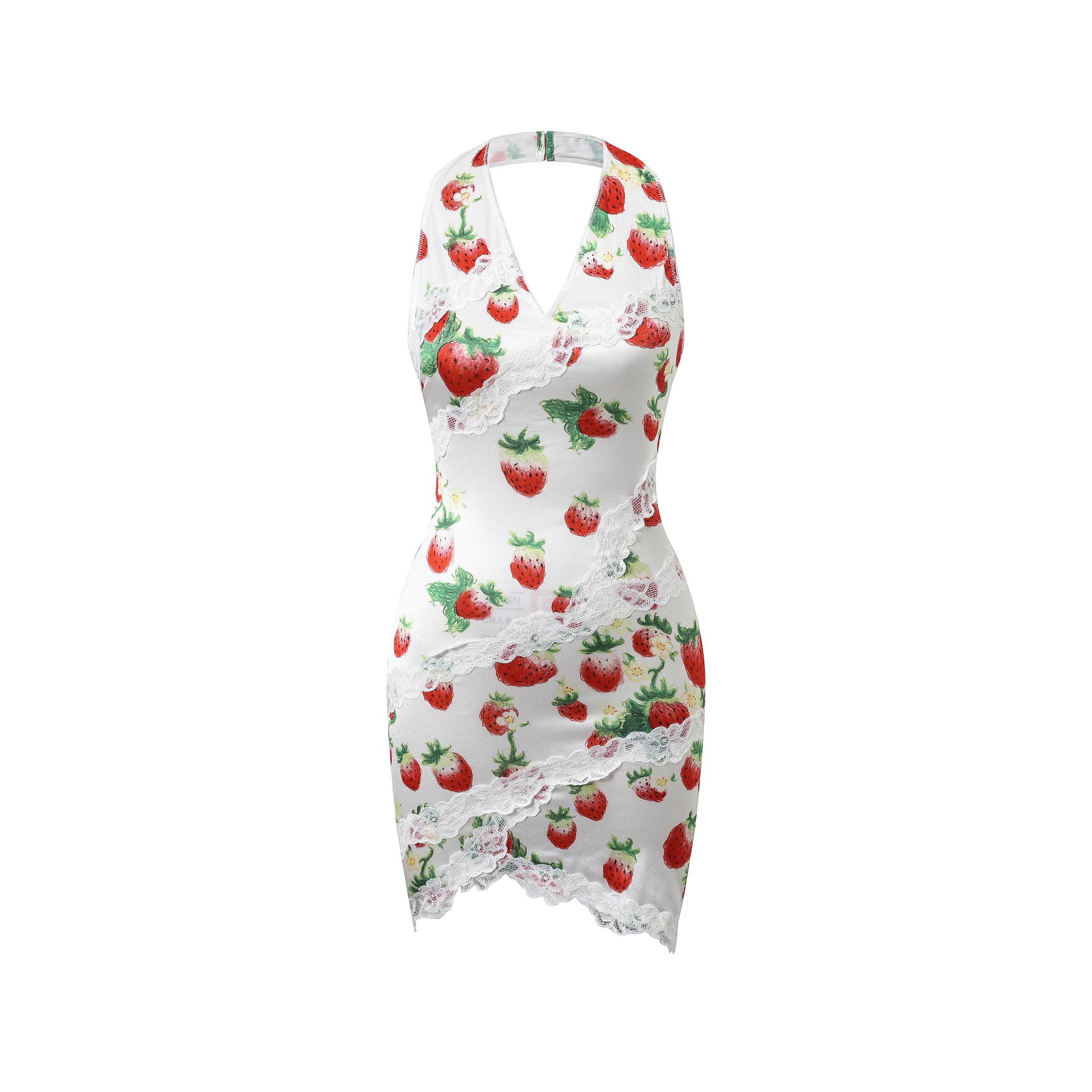 strawberry lace trimmed satin dress yuhan wang strawberry lace trimmed satin dress yuhan wang