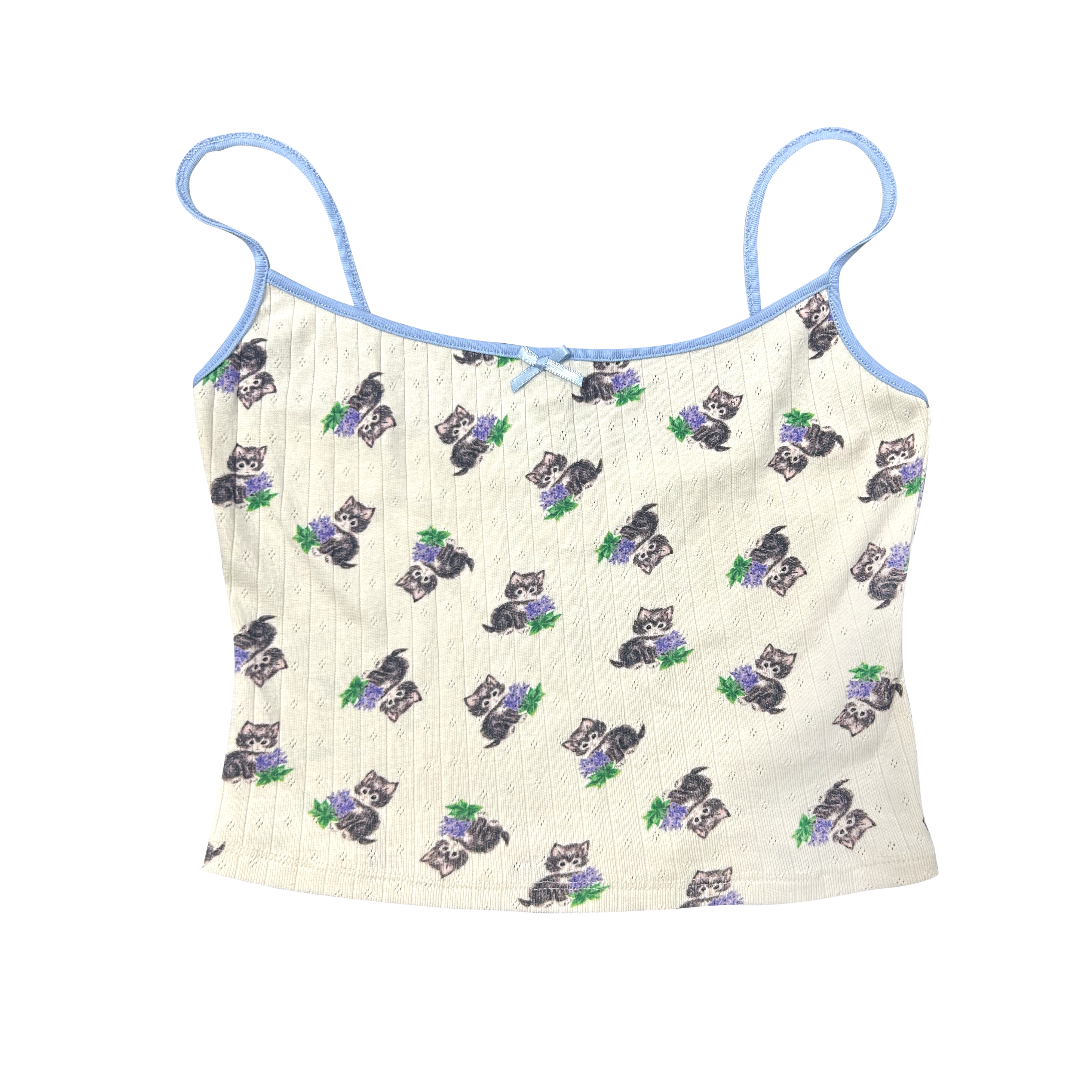 purr kitty print cami