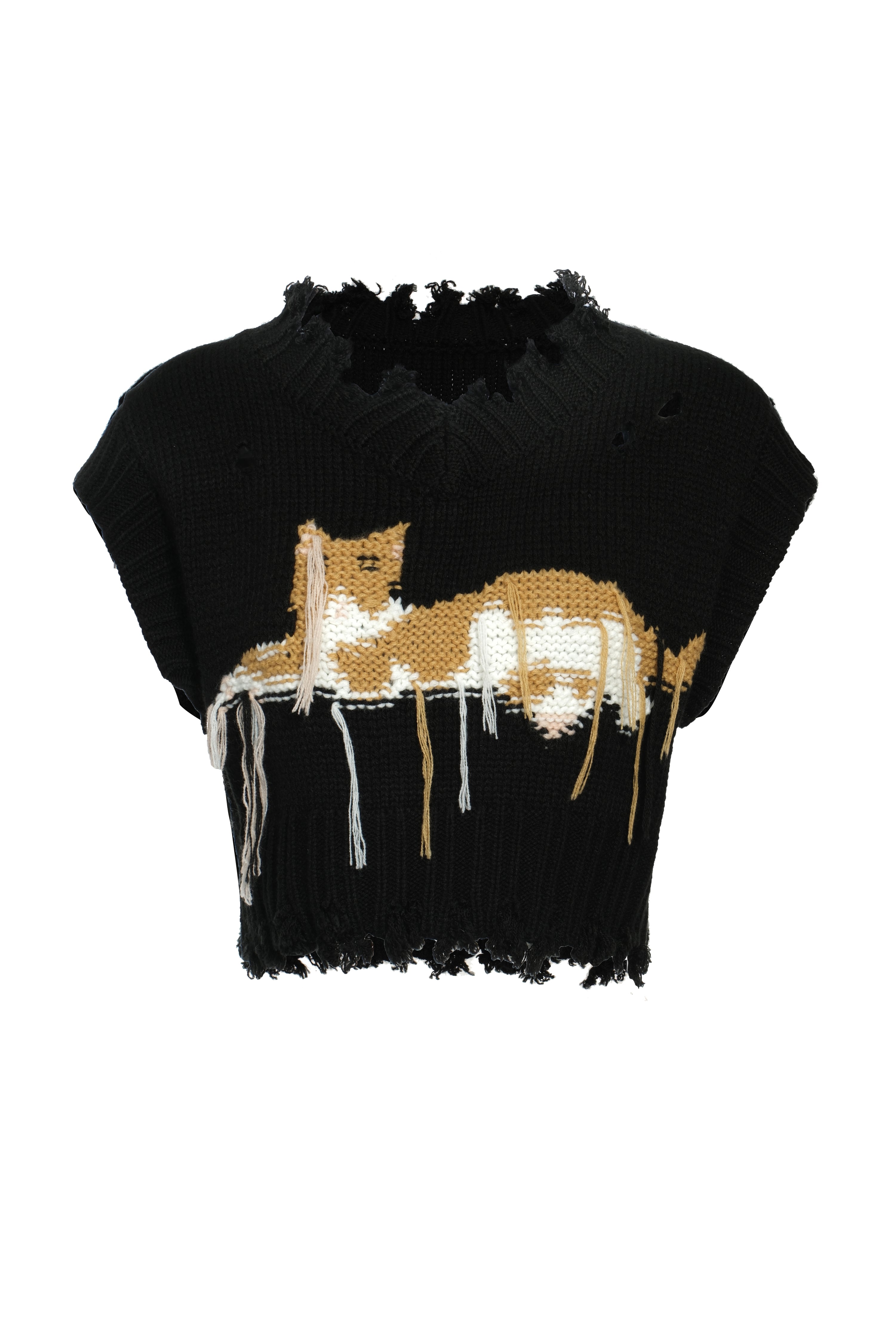 frayed kitty vest