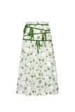 floral jacquard ruched skirt