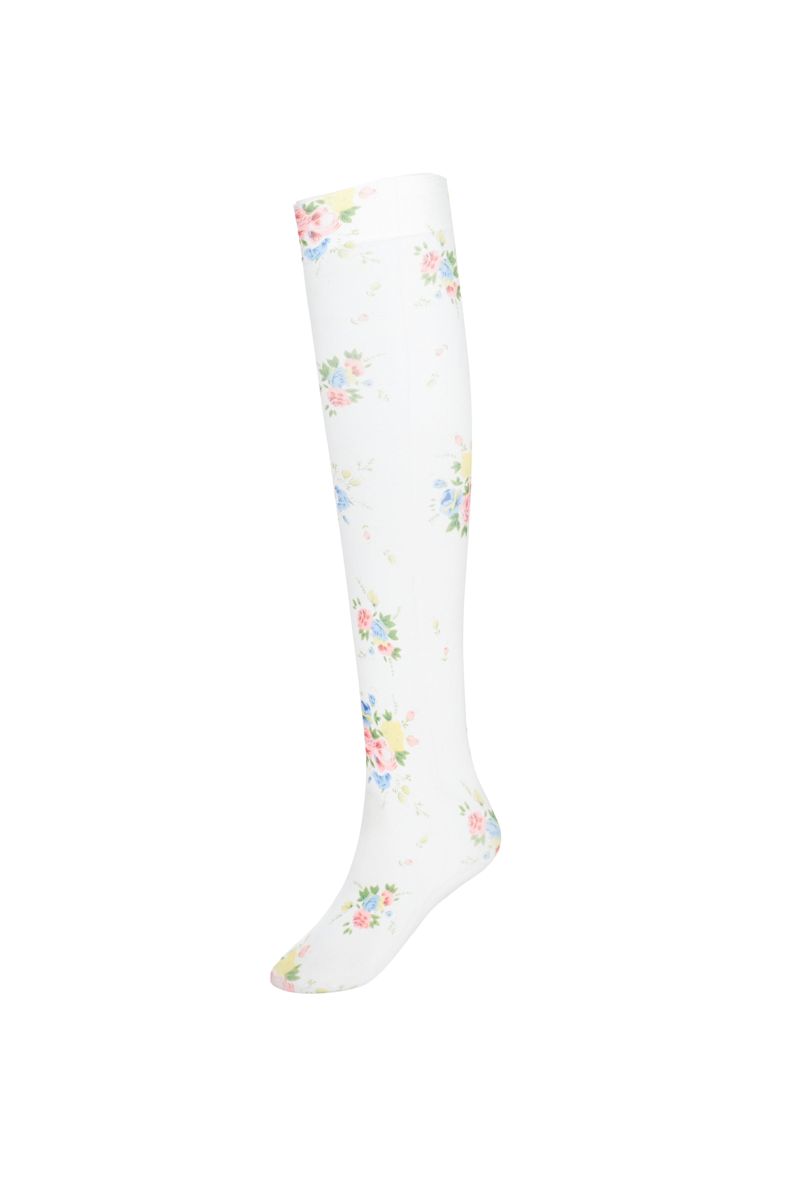 knee high floral printed socks – yuhan wang