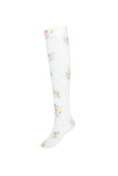 knee high floral printed socks