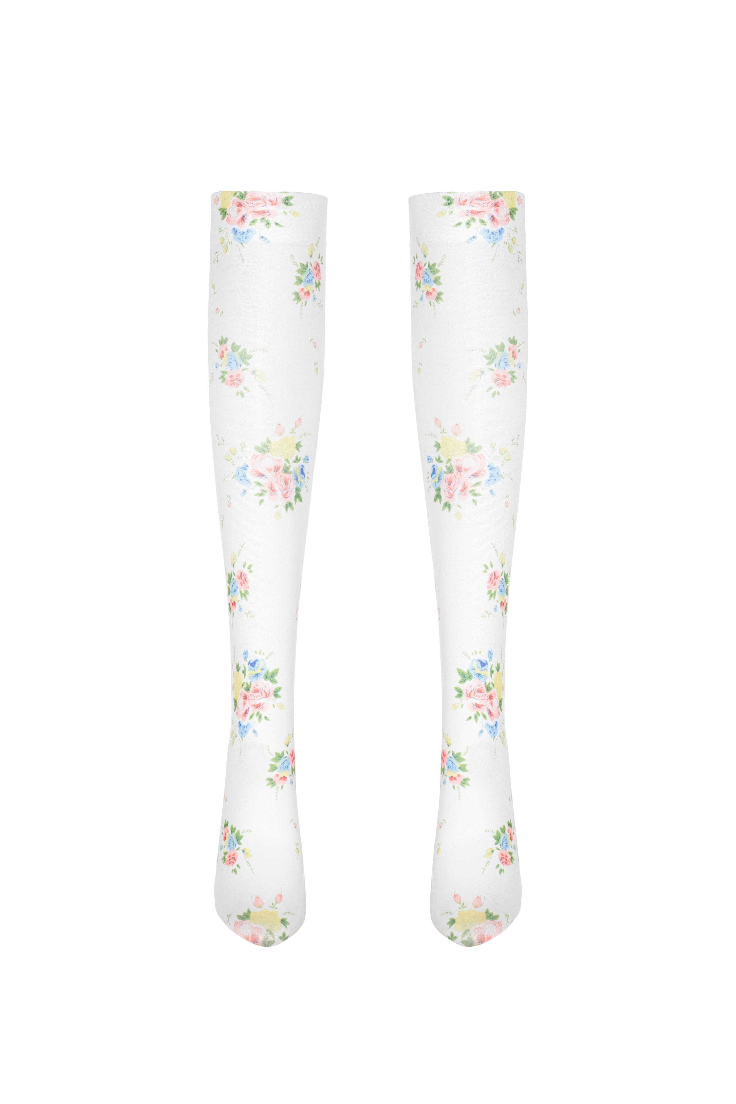 knee high floral printed socks – yuhan wang