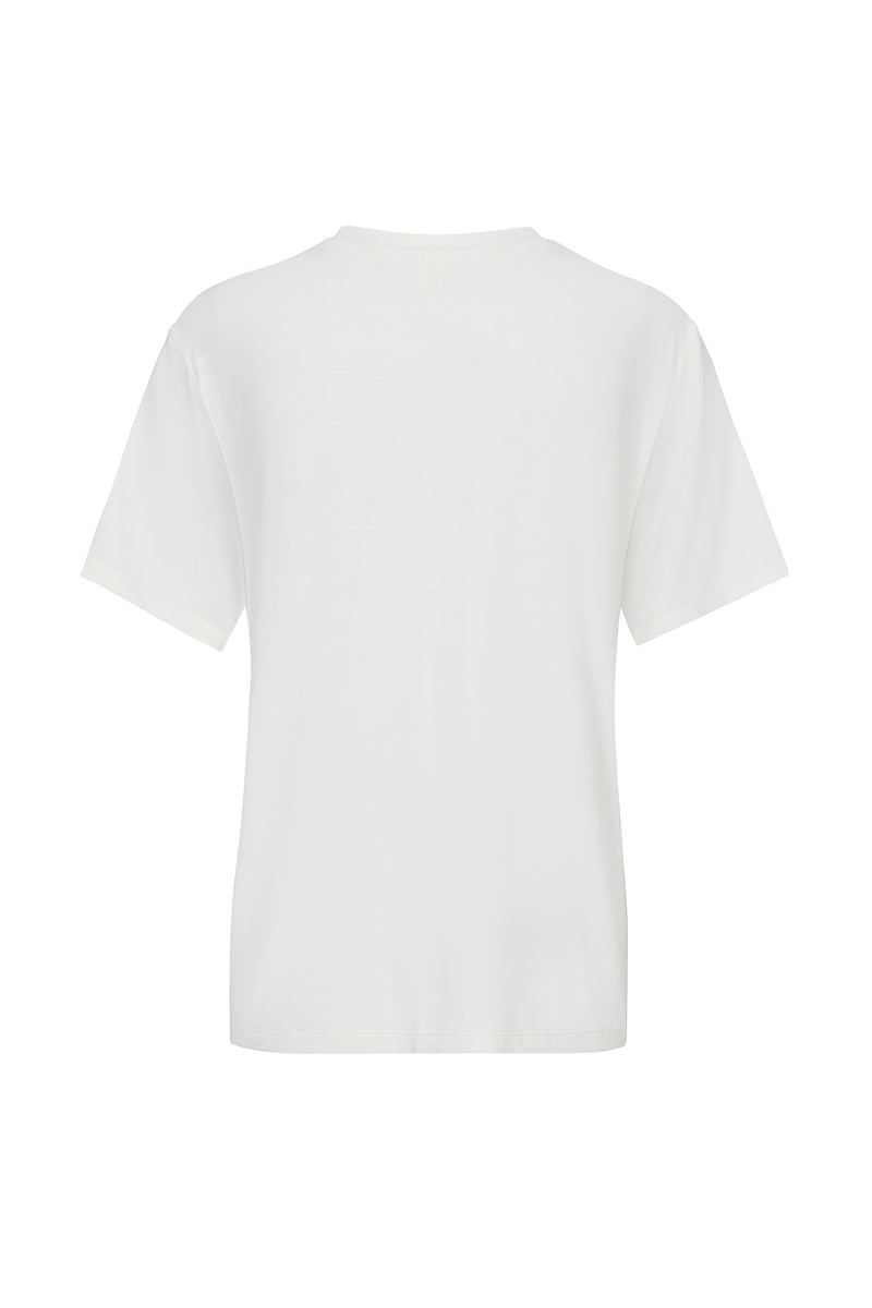 recycled blue pigeon printed top