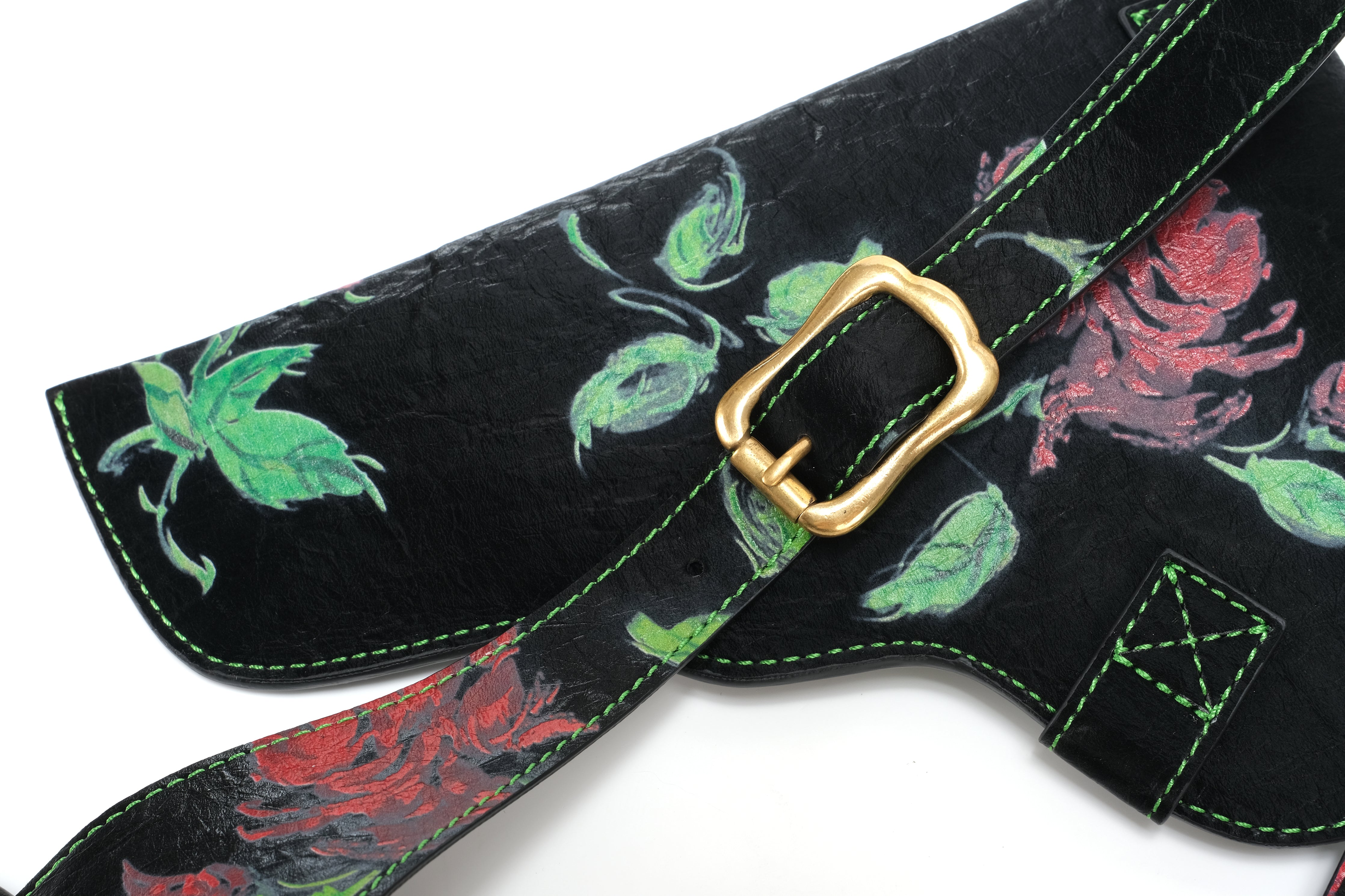 rose printed holster bag