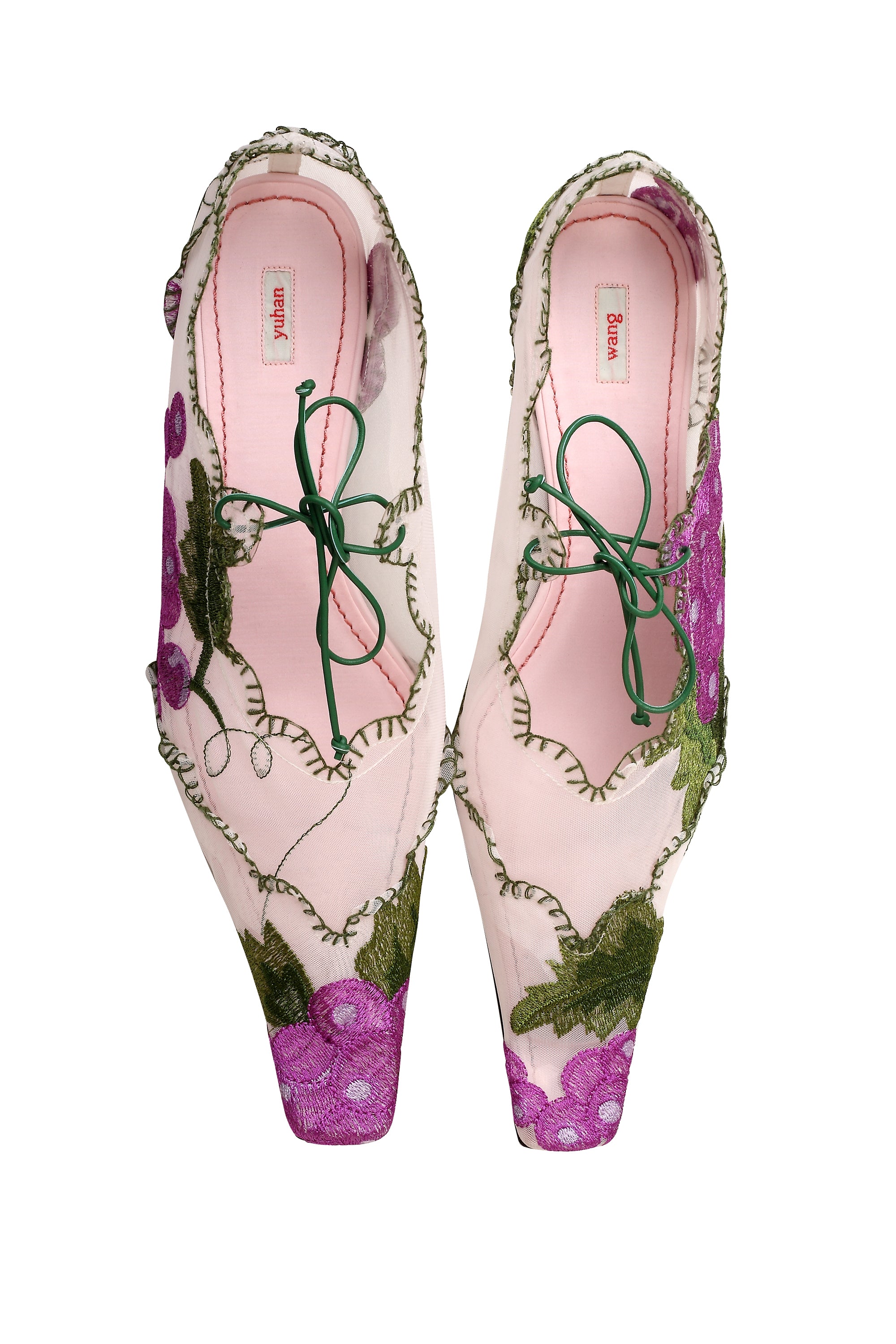 embroidered grapes flats