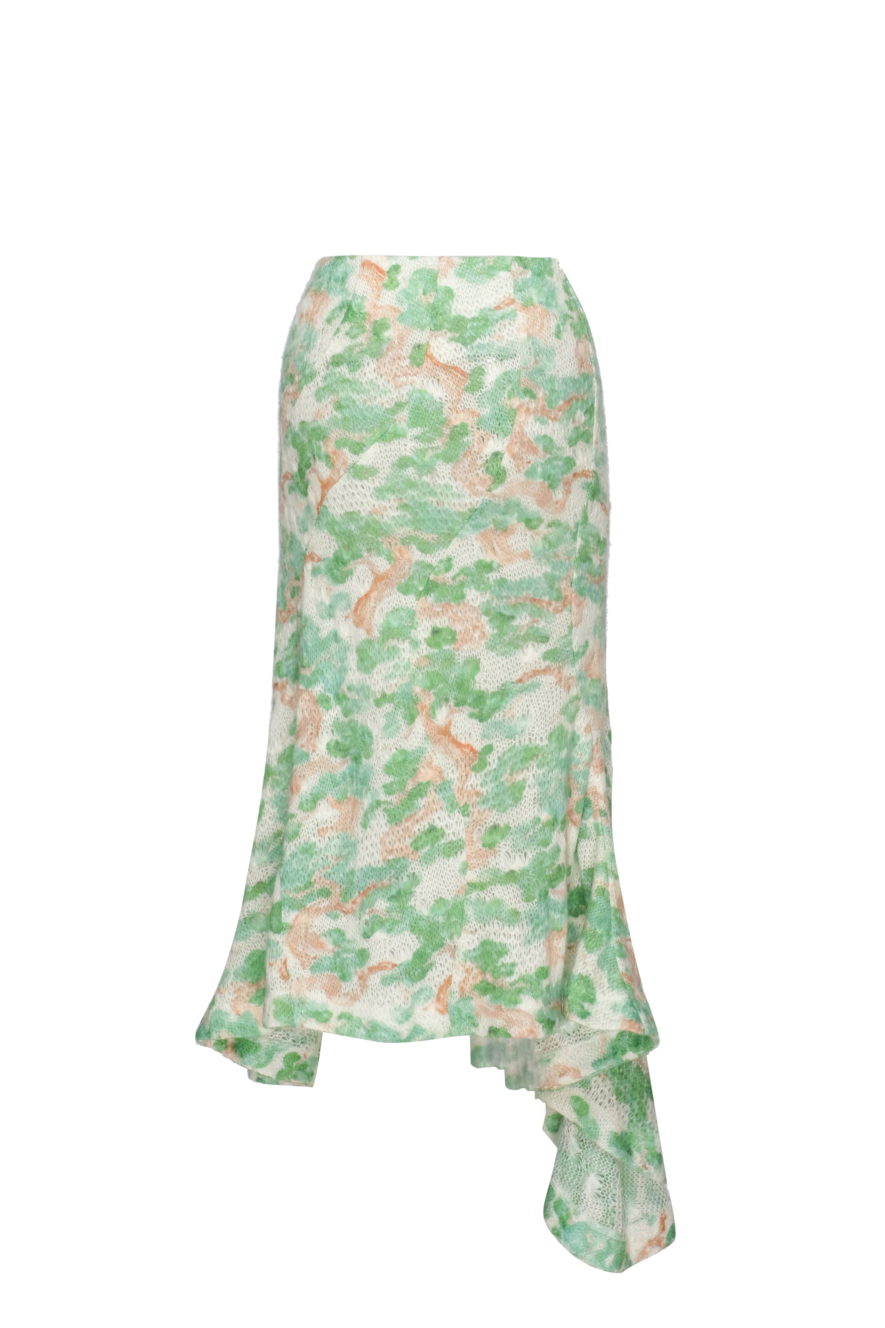 forest printed knit skirt