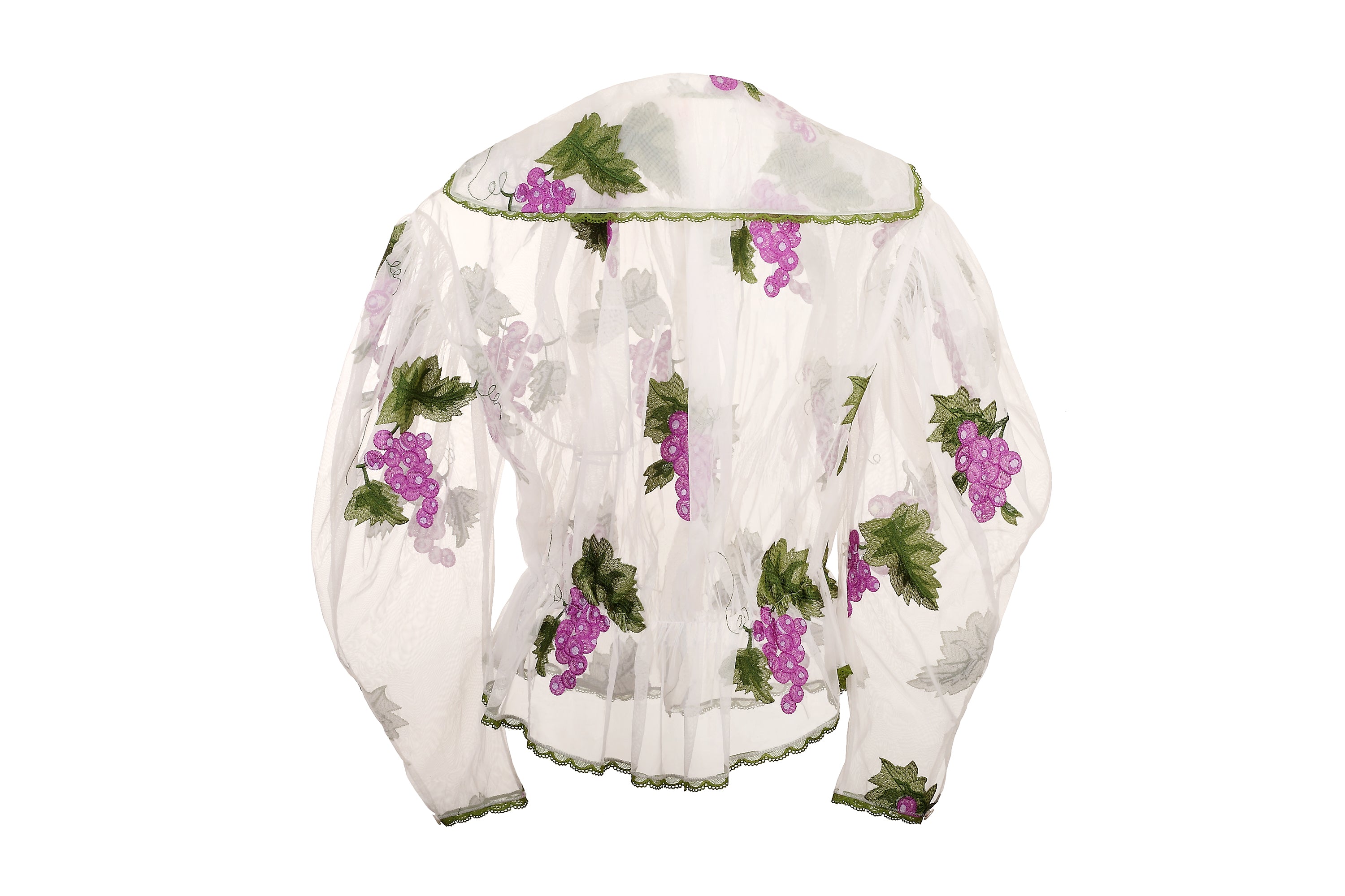 embroidered grape blouse